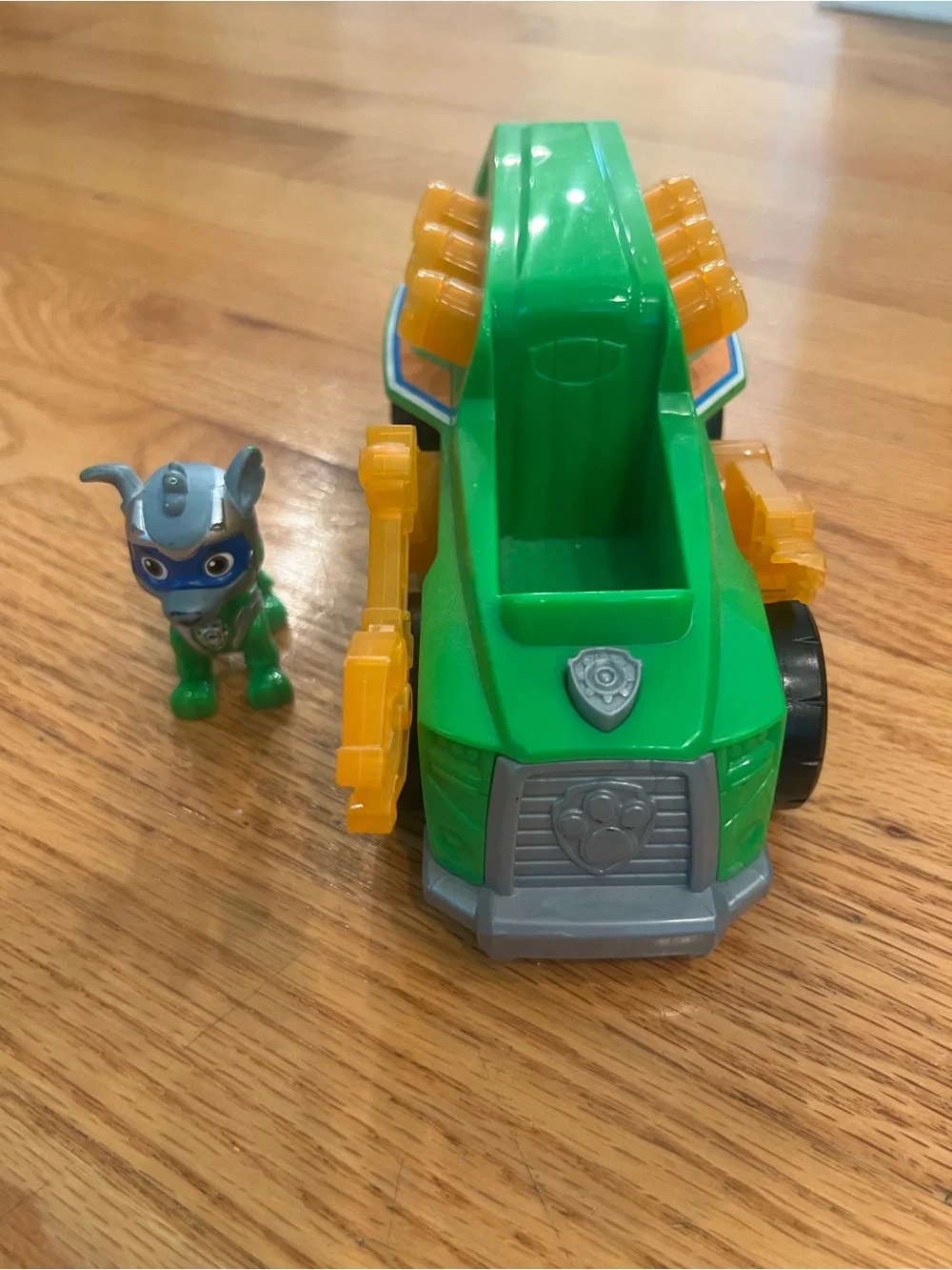 rocky mighty pups super paws paw patrol 6054652 deluxe vehicle figure characters